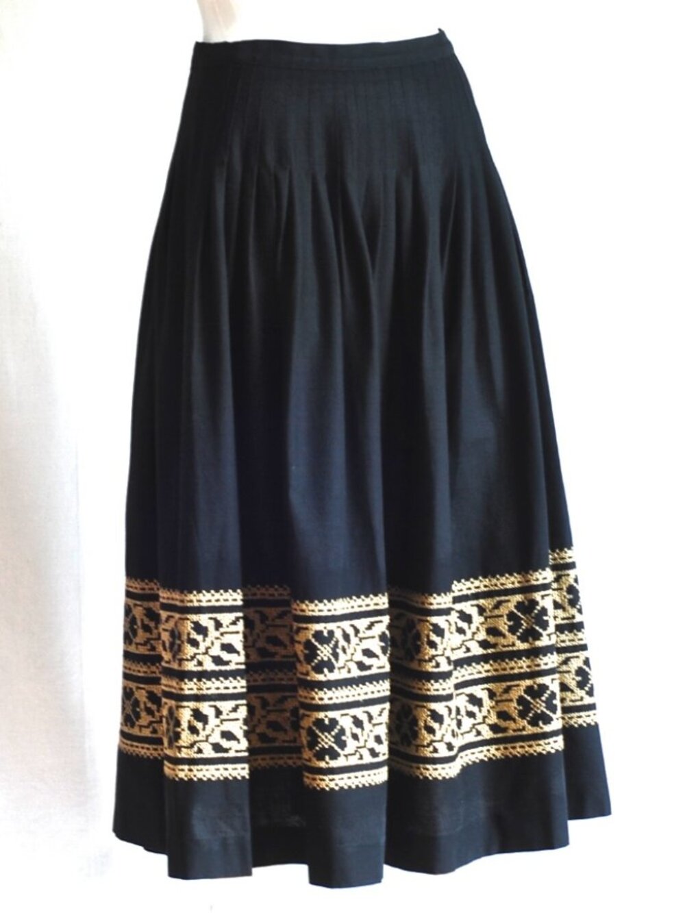 Saint Laurent Rive Gauche Cotton Skirt With Metallic Embroidery - France - Picture 7 of 8